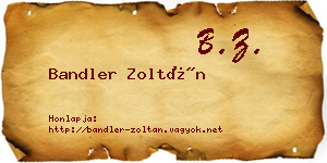 Bandler Zoltán névjegykártya